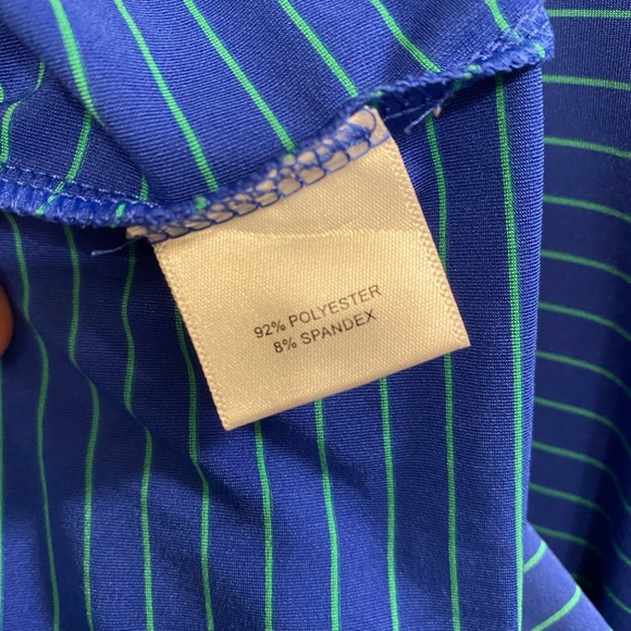 Peter Millar Summer Comfort Navy Striped Polo Shirt xxl - Picture 6 of 12